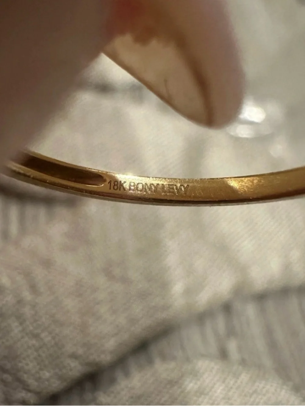 Cleo Diamond 18K yellow gold stacking ring - firm on price